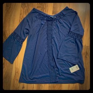 Girls Mudd blue blouse size 14 NEW